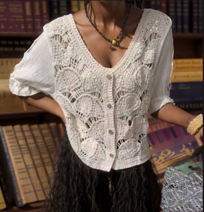 Lace V-Neck Cardigan Sun Protective Top