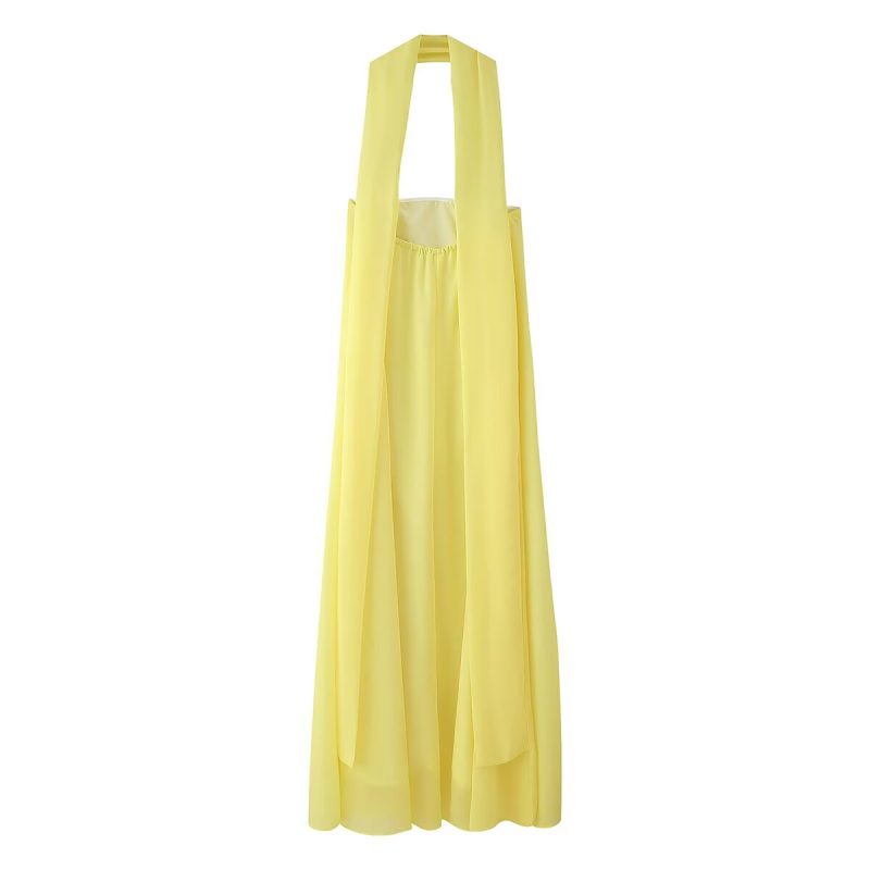 Elegant Ribbon Tube Top Summer Dinner Dress - Image 2