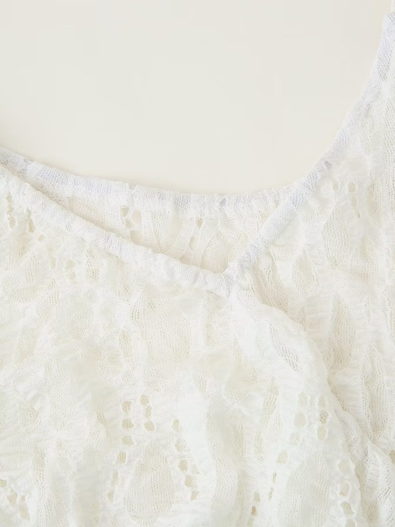 Spring French Lace Laminated Design Dress - Image 3