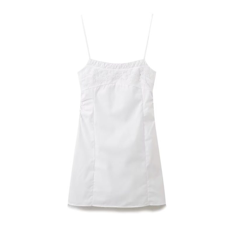 Spring French Embroidered Suspender Dress Women