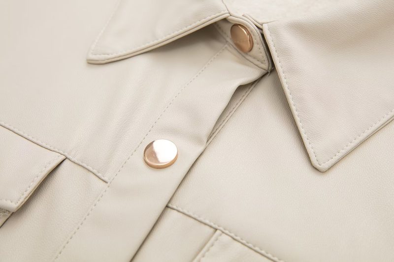 Fall Asymmetric Long Sleeve Shirt with Pockets - Image 4