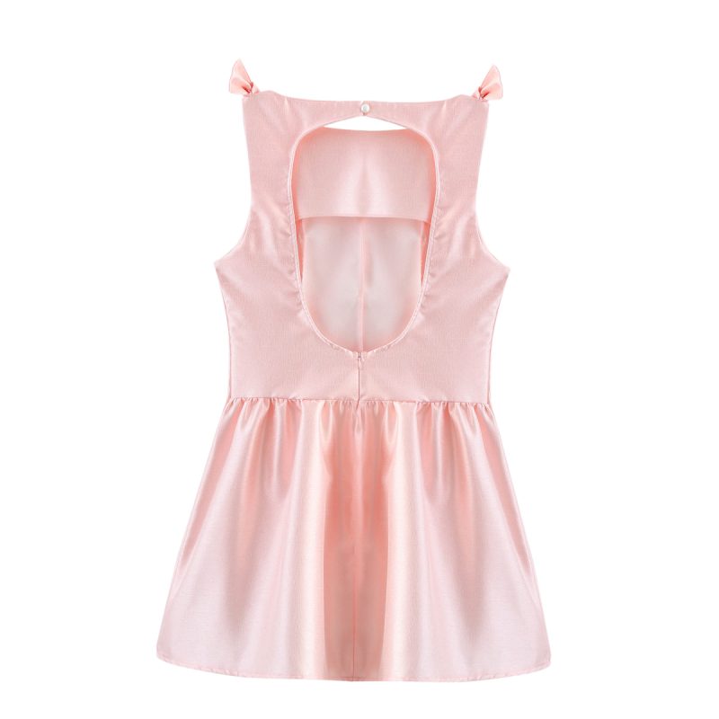 Summer Hollow Cutout Bowknot Pettiskirt Dress - Image 2