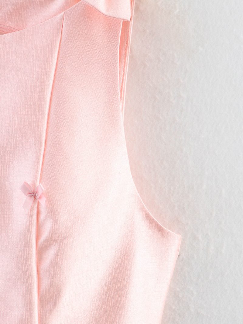 Summer Hollow Cutout Bowknot Pettiskirt Dress - Image 4