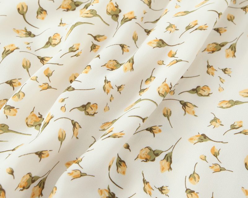French Floral Mid-Length Slimming Summer Dress - Image 4