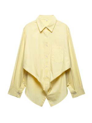 Solid Color Loose Poplin Shirt for Spring