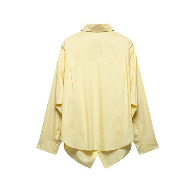 Solid Color Loose Poplin Shirt for Spring - Image 2