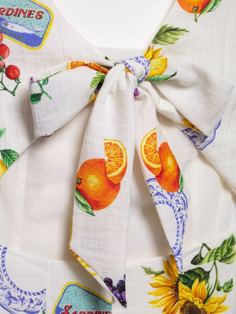 Summer Fashion V-Neck Dress with Bow - Image 3