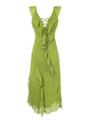 Floral Summer Dress with Flounce Sleeves