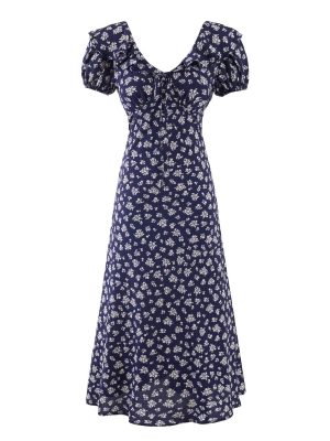 Floral Maxi Dress – Cinched Waist Summer Style