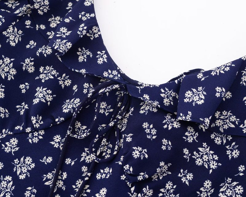 Floral Maxi Dress – Cinched Waist Summer Style - Image 3