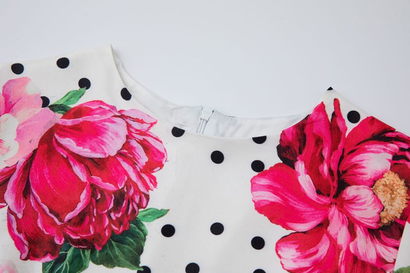 Summer Fitted High Waist A-Line Dress - Image 3