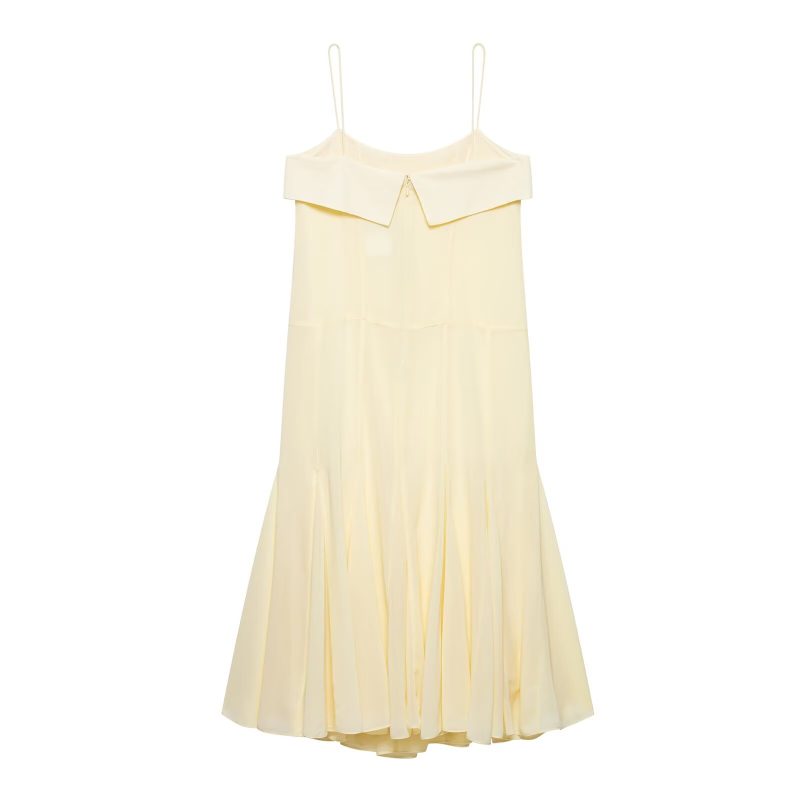 Graceful Summer Chiffon Sleeveless Suspender Dress - Image 3