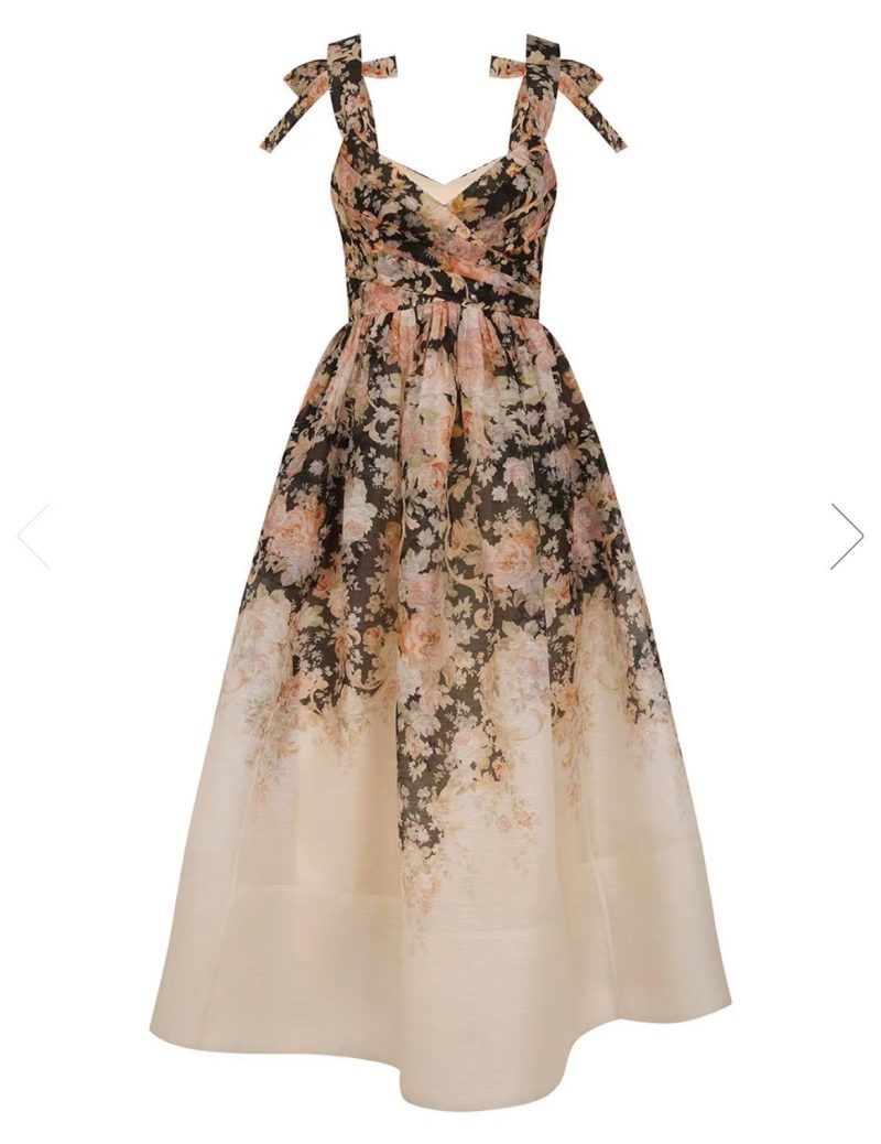 Sweet Bow Strap Sleeveless Halter Dress - Image 4