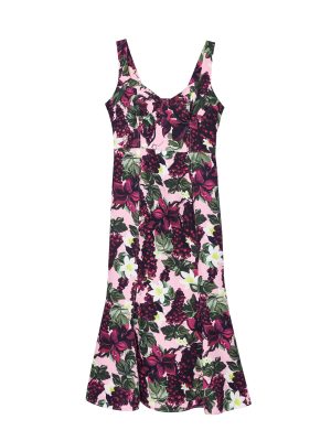 Summer Wavy Floral Wide Swing Dress