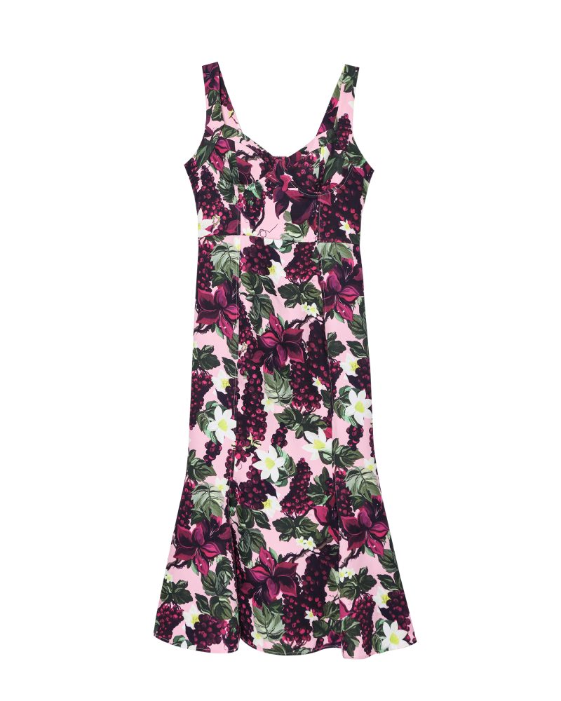 Summer Wavy Floral Wide Swing Dress