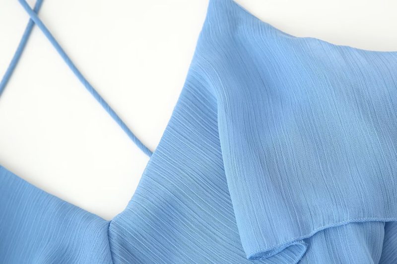 Laminated Decor Suspender Dress for Women - Image 3