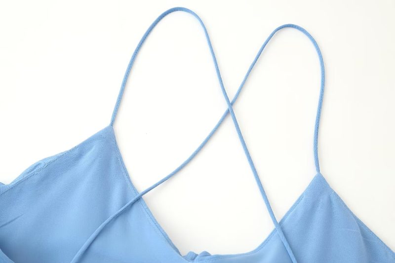 Laminated Decor Suspender Dress for Women - Image 4