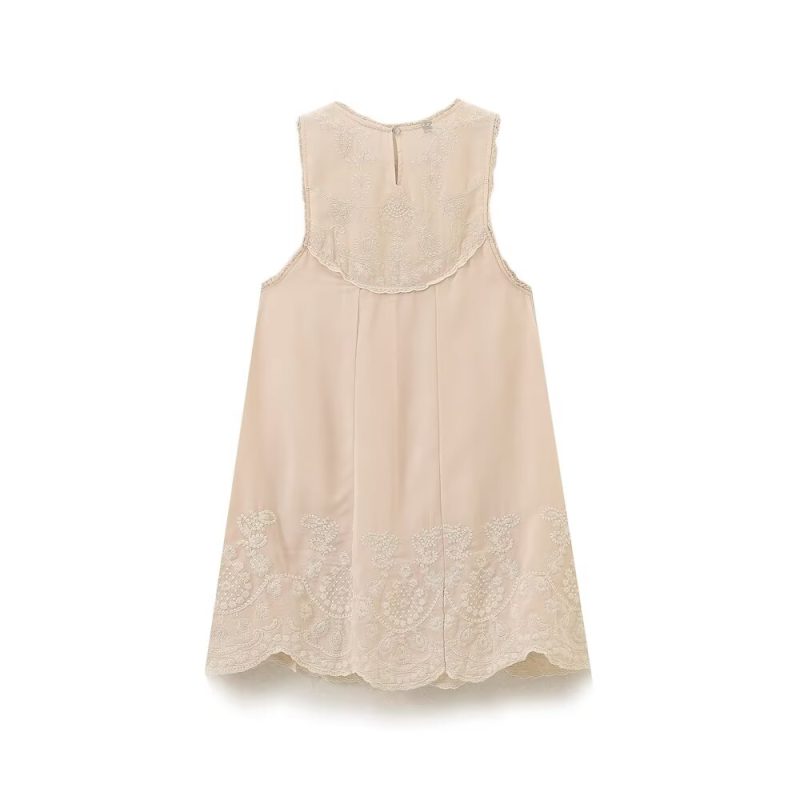 Contrast Color Embroidered Dress for Women - Image 2
