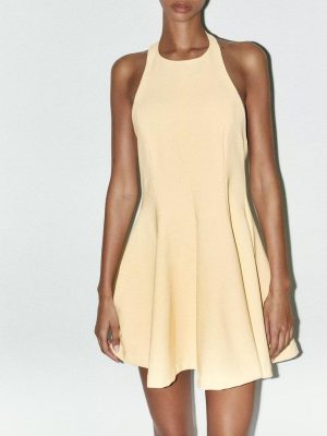 Women's Slim Halter Wide Swing Summer Dress