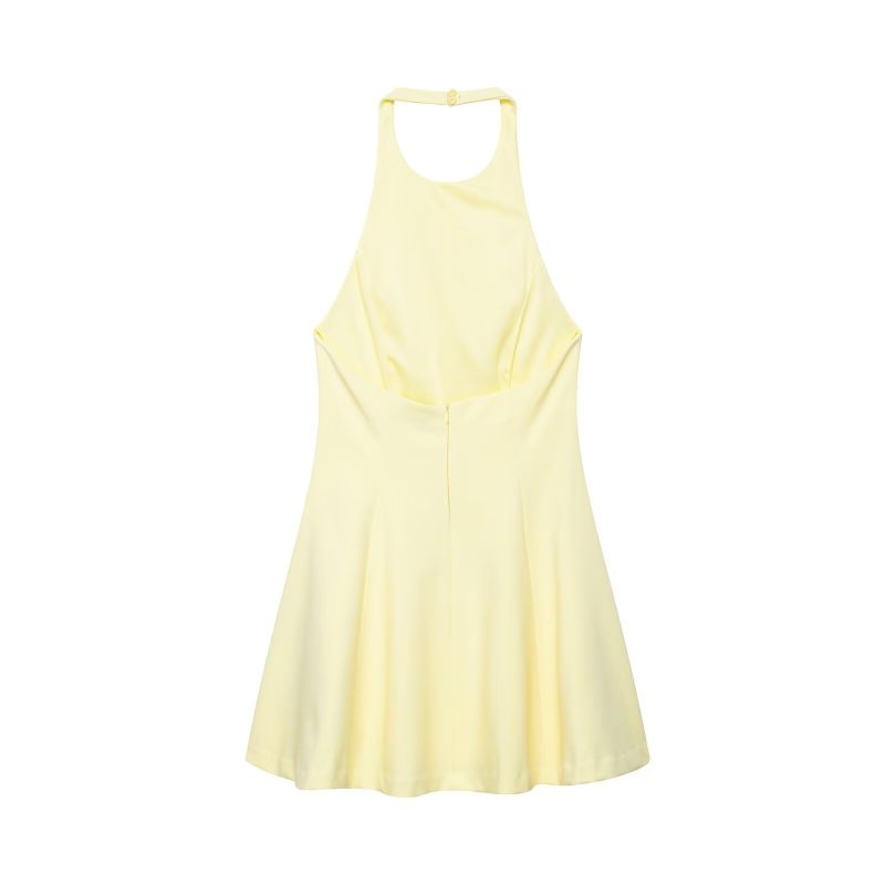 Women's Slim Halter Wide Swing Summer Dress - Image 2