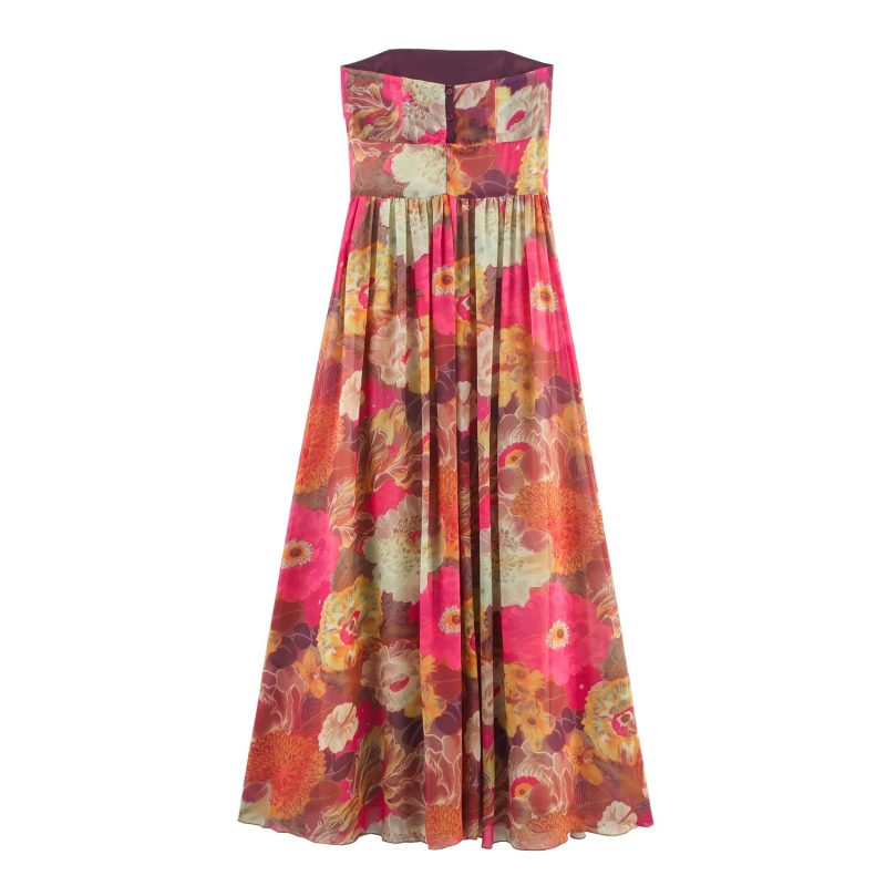 Printed Slim Fit Tube Top Summer Dress - Image 2