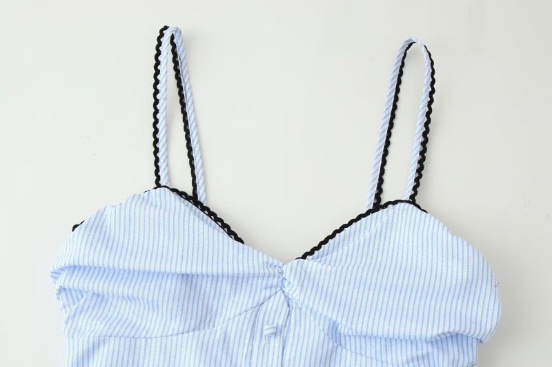 French Striped Sleeveless Spring Sundress for Women - Image 3