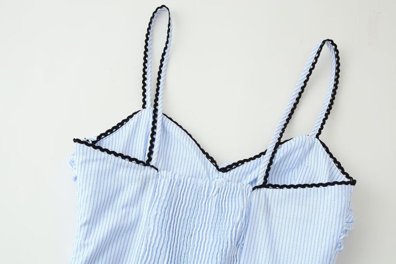 French Striped Sleeveless Spring Sundress for Women - Image 4