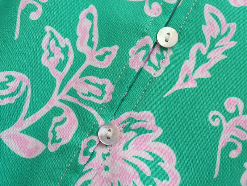 Slimming Round Neck Printed A-Line Dress - Image 4