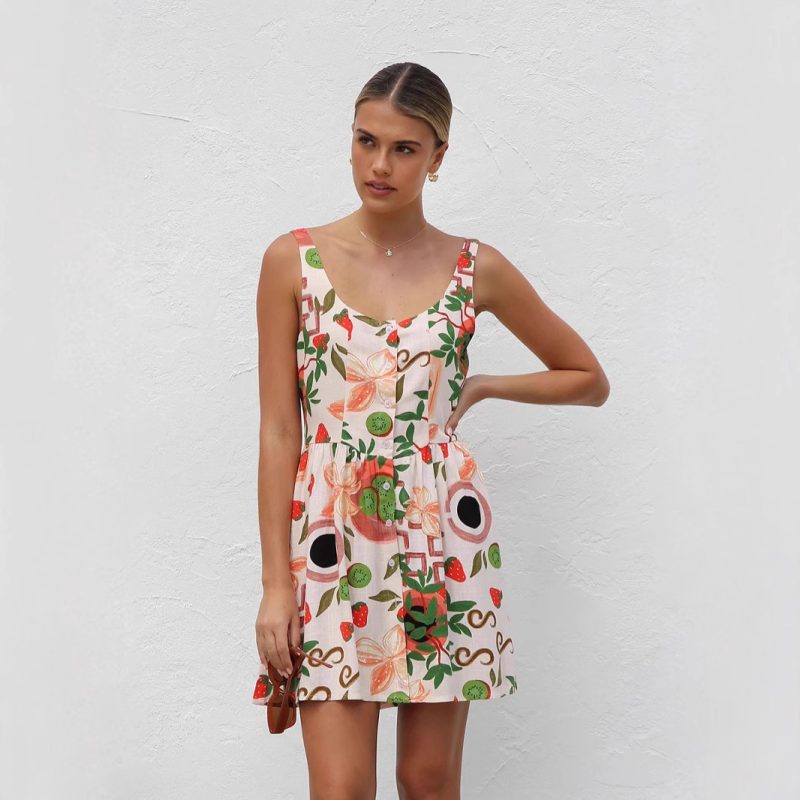 Women’s Summer Mini Dress with Cardigan Layer