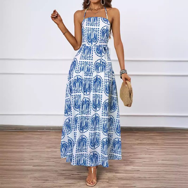 Women’s Floral Halter Dress – Vacation Must-Have - Image 3