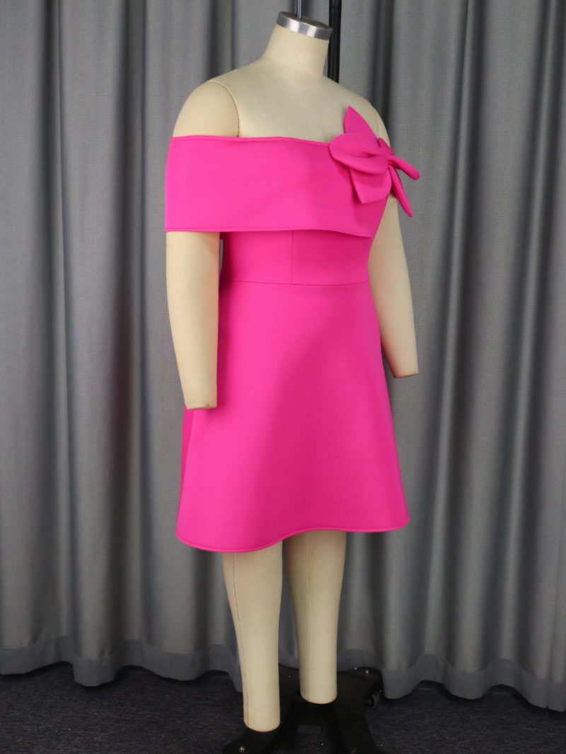 Elegant Off Shoulder Backless A-Line Dress - Image 3
