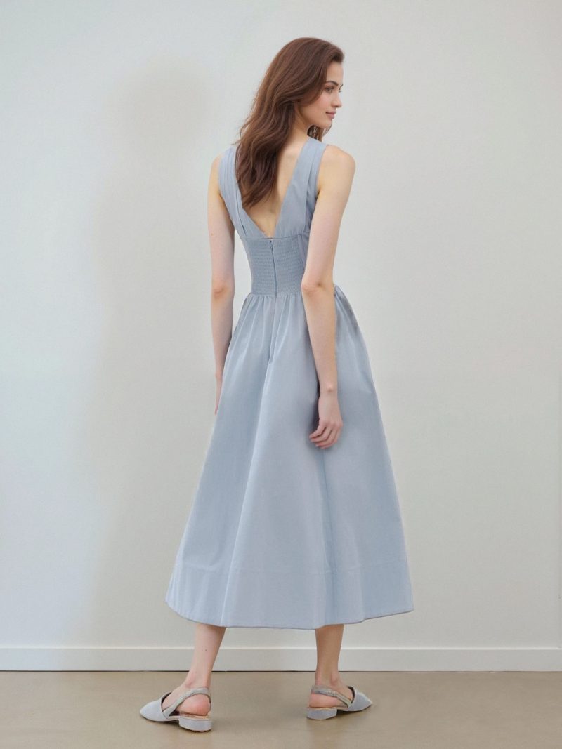 Summer V-Neck Slim Strap Lace-Up Dress - Image 4