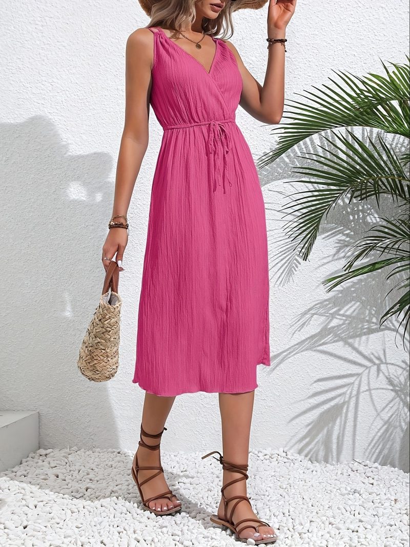 Comfortable Waist Sling Mid-Length Dress Women - Image 3