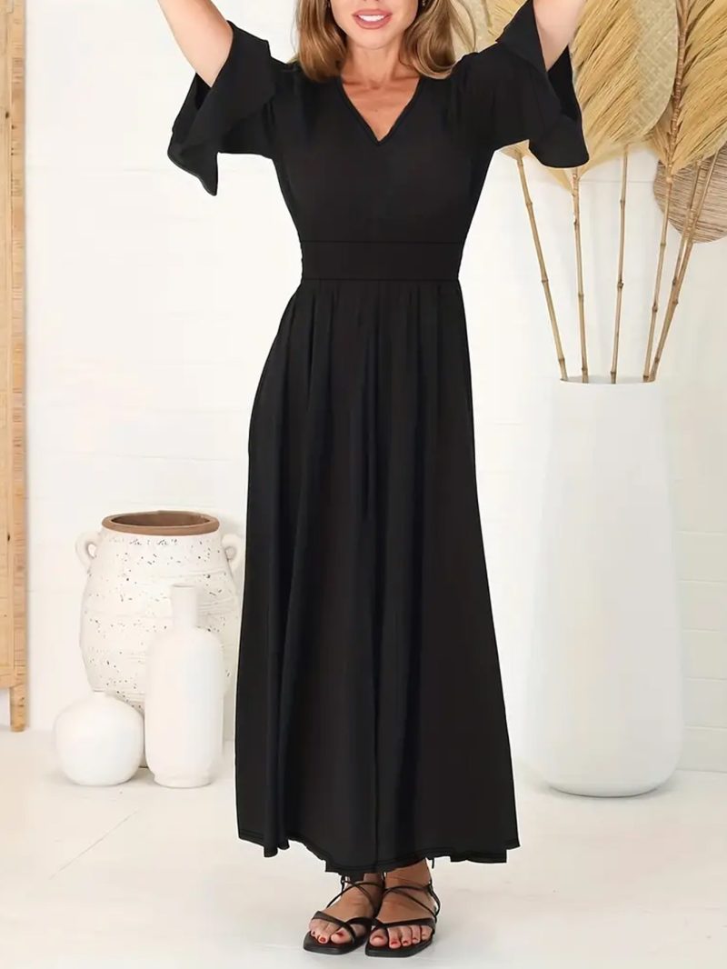 Women's Slit Hem Spring Summer Dress – Walmart Style - Image 3