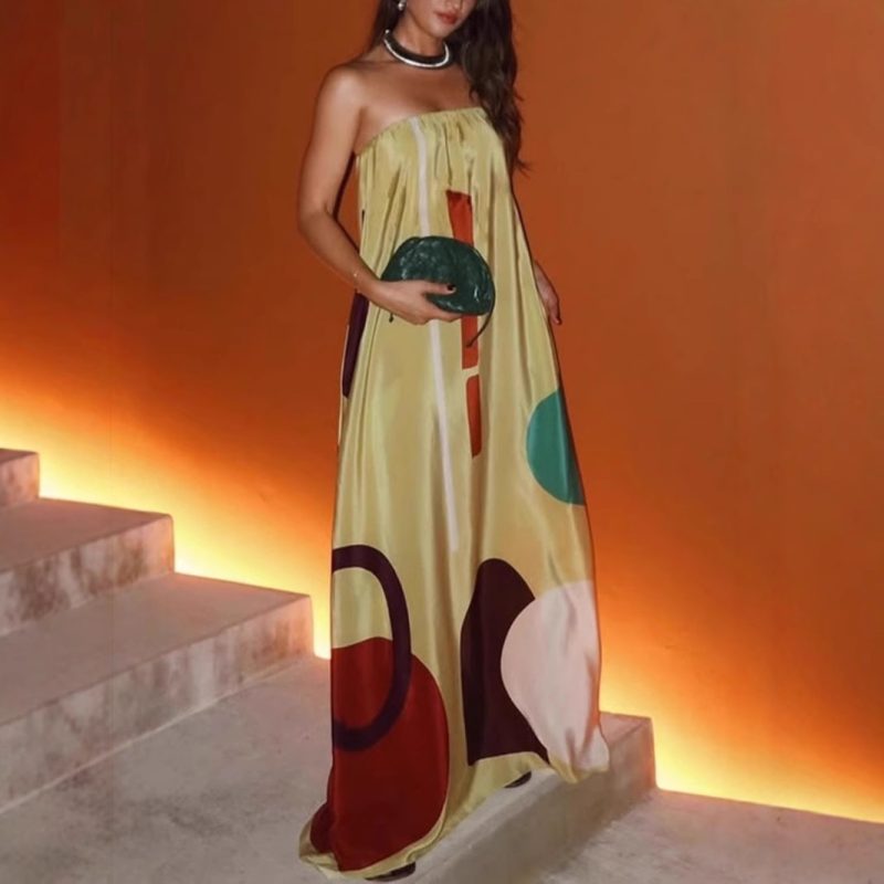 Vacation Dress With Pockets – Sleeveless Print Style