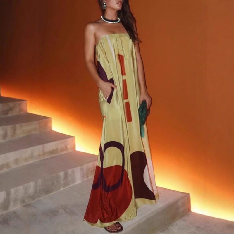 Vacation Dress With Pockets – Sleeveless Print Style - Image 3