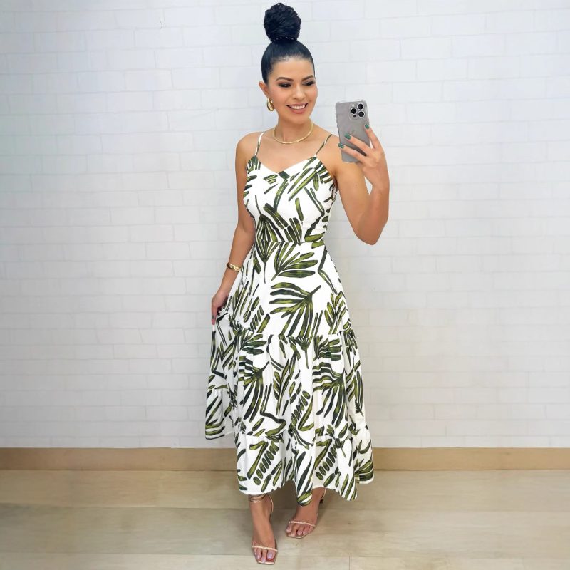 Printed Sling Casual Dress for Everyday Style
