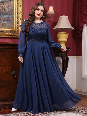 Elegant Cocktail Dress – Lace Graduation Gown