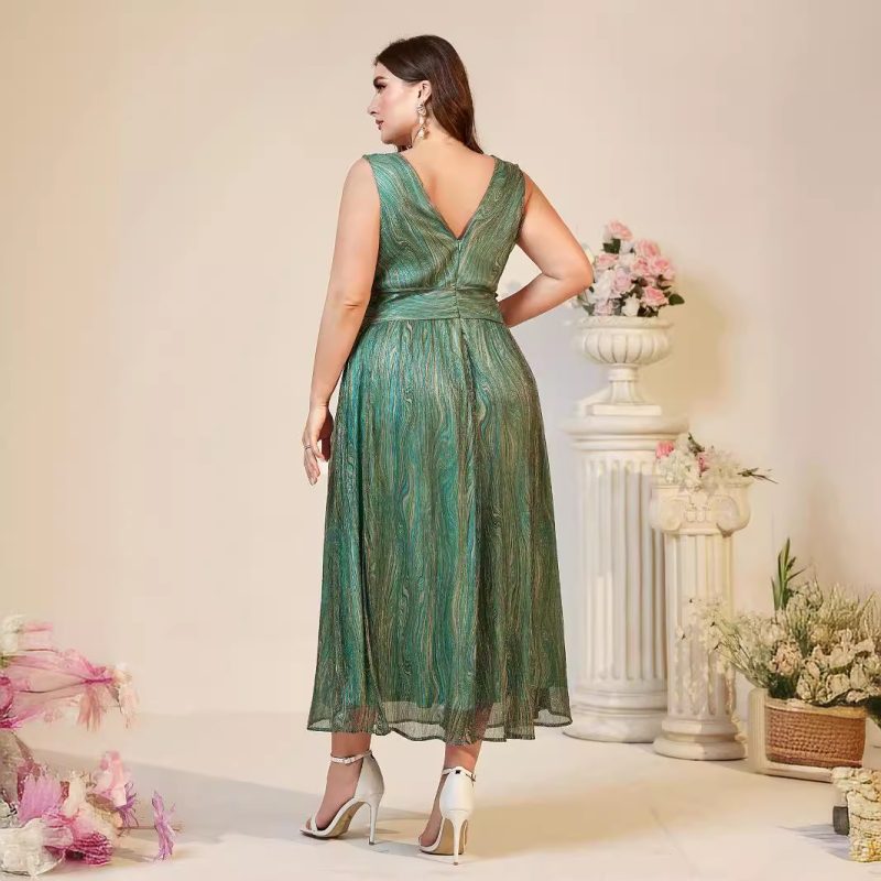 Suspender Style Plunge Neck Maxi Dress Women - Image 4