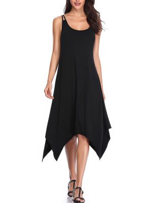 Summer Casual Solid Color Sleeveless Sling Dress