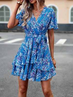 Summer Floral Vacation Casual Dress Women