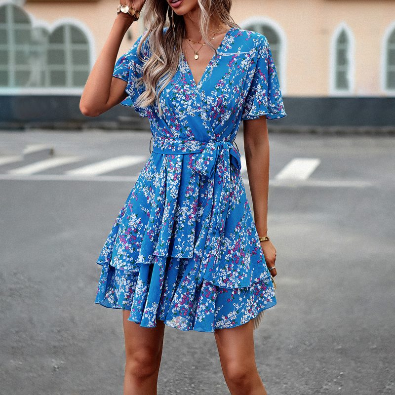 Summer Floral Vacation Casual Dress Women