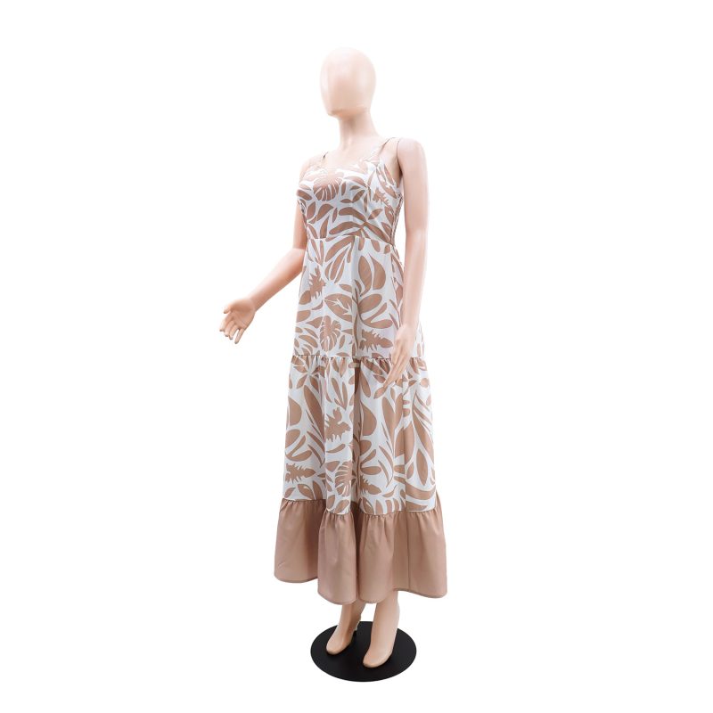 Women's Printed Sling Casual Summer Dress - Image 3