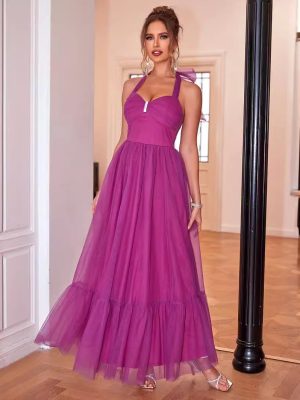 Mesh Cami Cocktail Party Dress for Summer