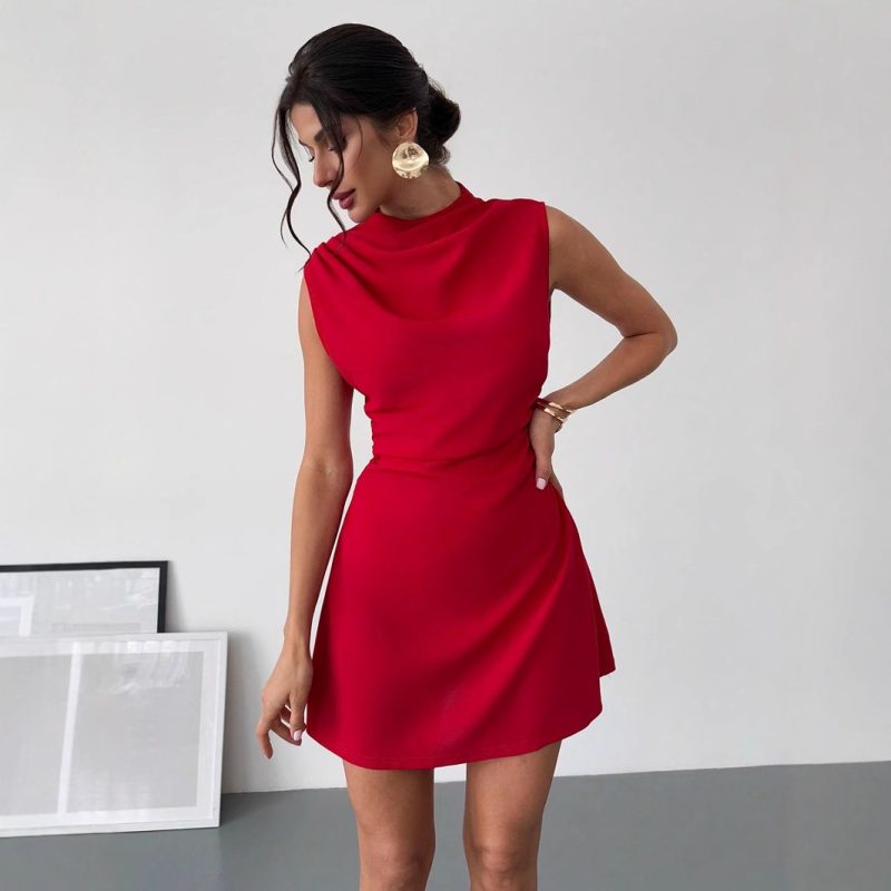High-Grade Summer Satin Dress for Women