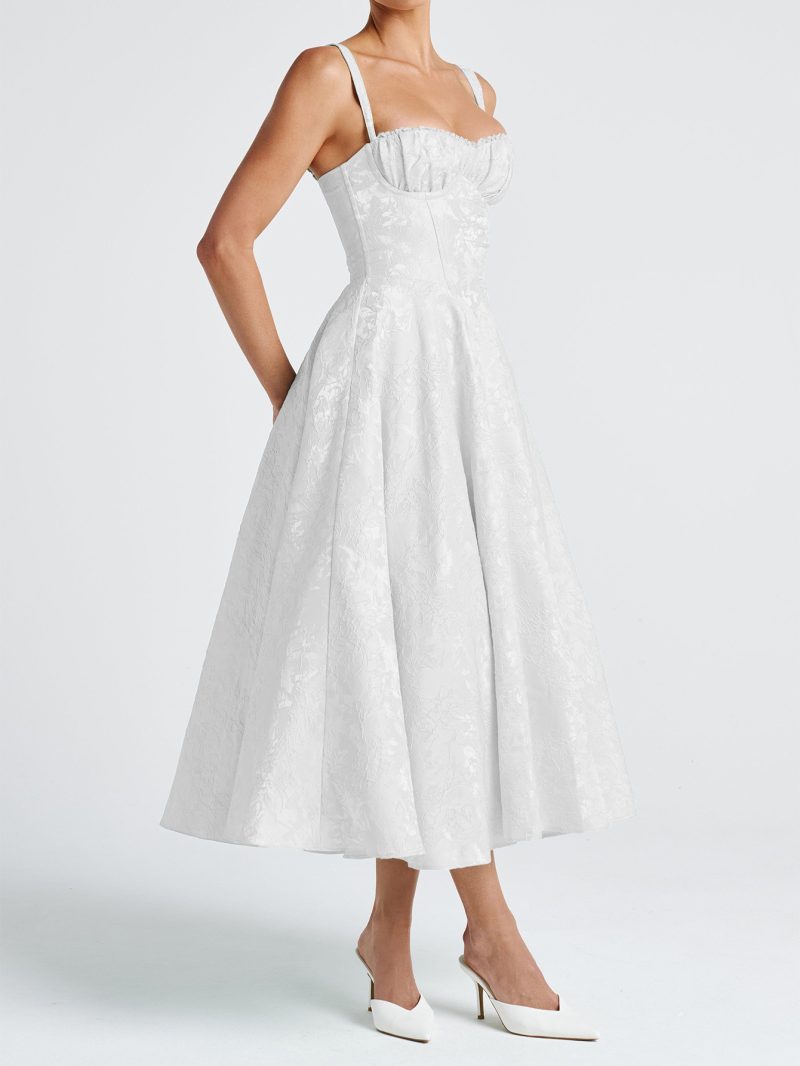 Elegant Summer Strap Evening Dress - Image 2