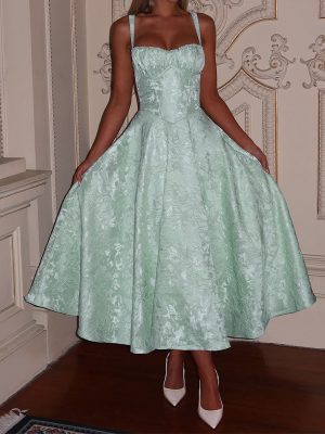 Elegant Summer Strap Evening Dress
