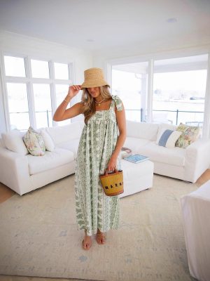 Floral Spaghetti Strap Maxi Dress for Office