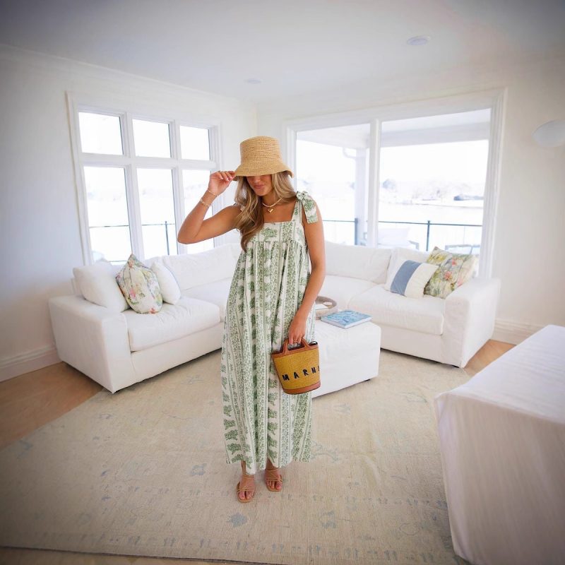 Floral Spaghetti Strap Maxi Dress for Office