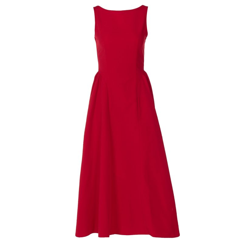 Summer Solid Sleeveless Backless Slim Fit Dress - Image 4